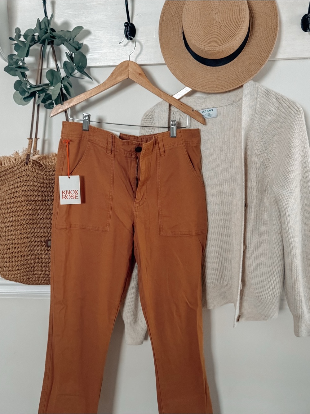 Knox Rose Rust Brown Utility Pants